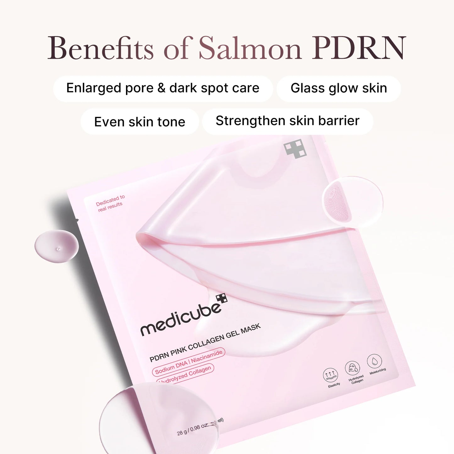 medicube Salmon DNA PDRN pink collagen jelly gel mask! (1PC).